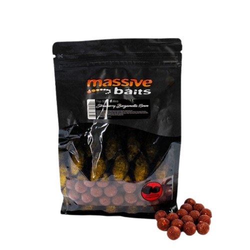 Przejdź do produktu MASSIVE BAITS kulki zanętowe Strawberry Bergamotta 18mm, 1kg