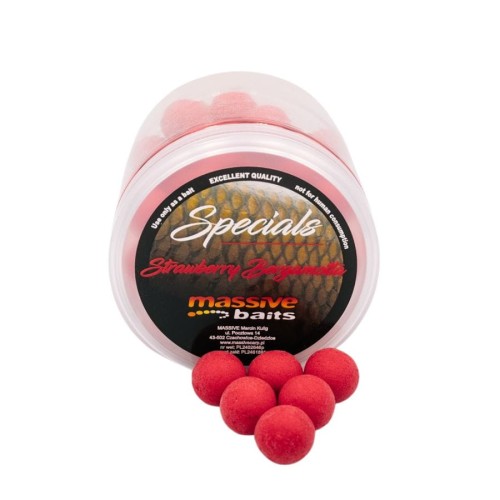Przejdź do produktu MASSIVE BAITS kulki Pop Up Strawberry Bergamotta 14mm, 200 ml
