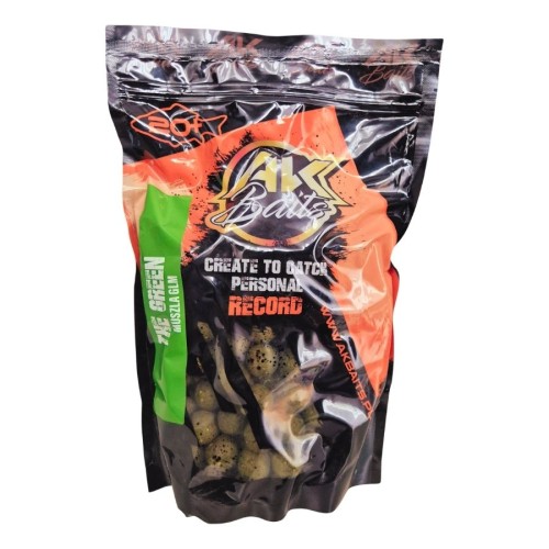 Przejdź do produktu AK BAITS kulki przynętowe THE GREEN MUSZLA GLM 24 mm, 1 kg