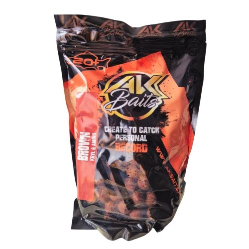 Przejdź do produktu AK BAITS kulki zanętowe BROWN KRYL&AMINO 20 mm, 1 kg