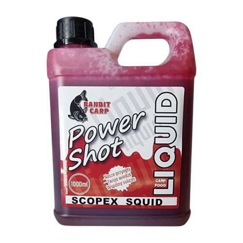 Przejdź do produktu BANDIT CARP Power Shot liquid Scopex Squid, 1000 ml