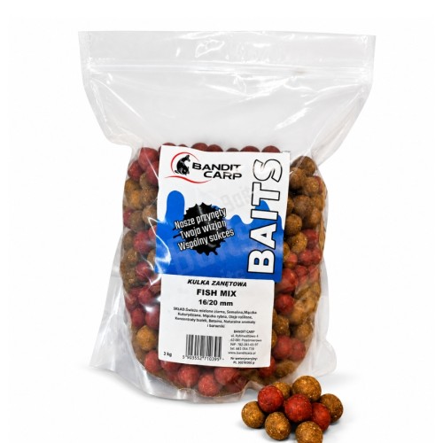Przejdź do produktu BANDIT CARP kulki zanętowe Fish Mix 16/20mm, 3kg