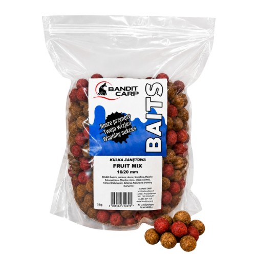 Przejdź do produktu BANDIT CARP kulki zanętowe Fruit Mix 16/20mm, 3kg